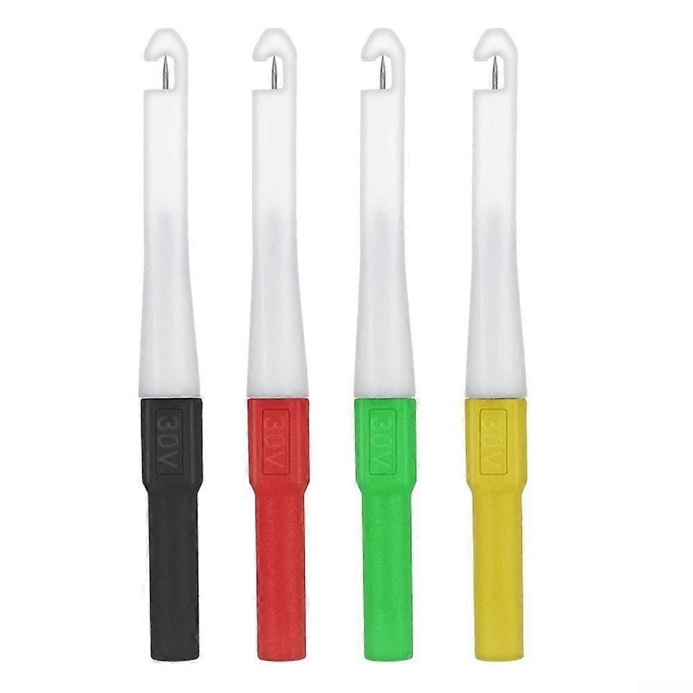 Multimeter Probes 4Pack With Replaceable Needle Tips AntiBreakage Poles, 4mm Banana Compatible For Auto Testing