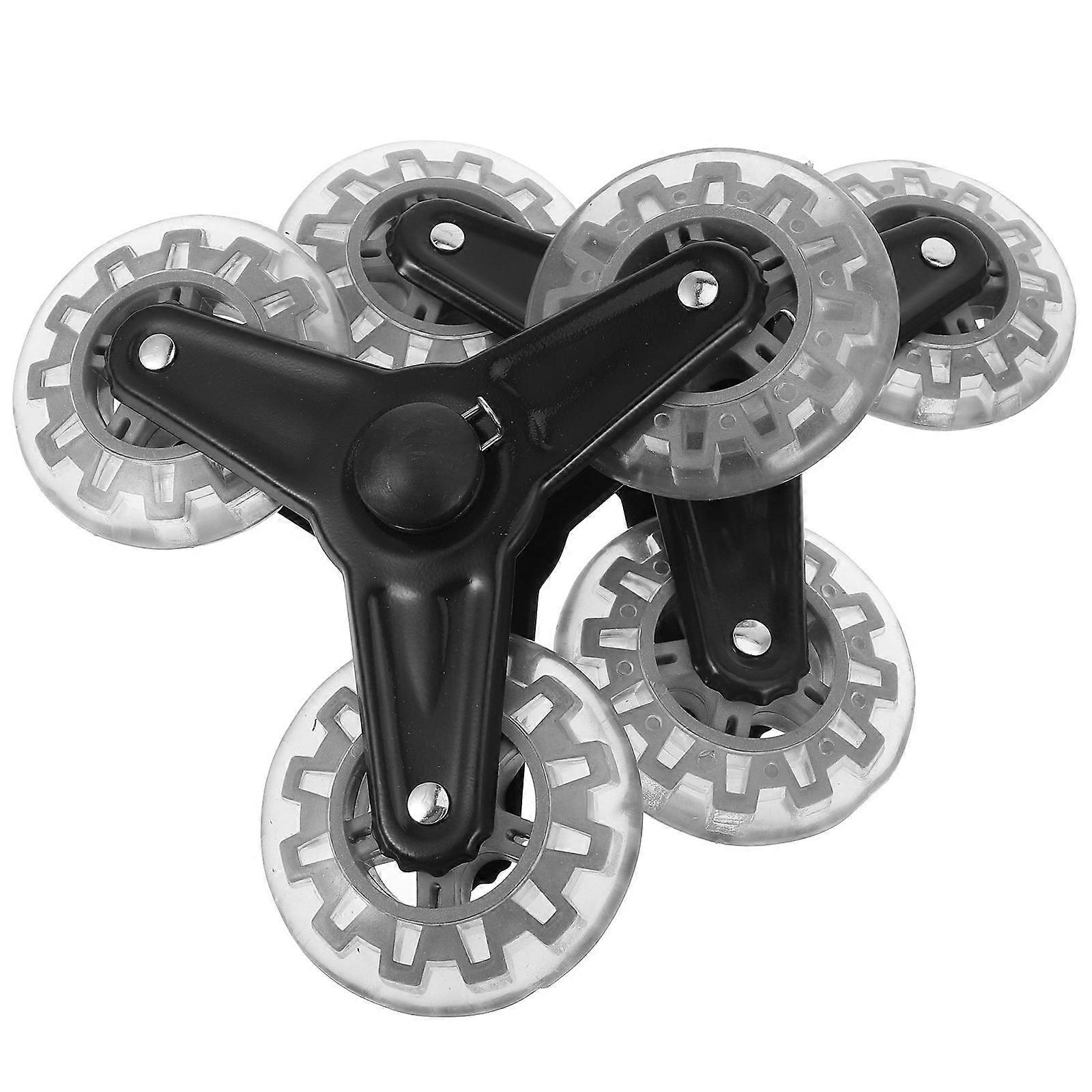 Replacement Casters For Shopping Carts Stair Climbing Wheel 22.00X22.00X5.00CM Grey Iron And Plastic 1 Pair