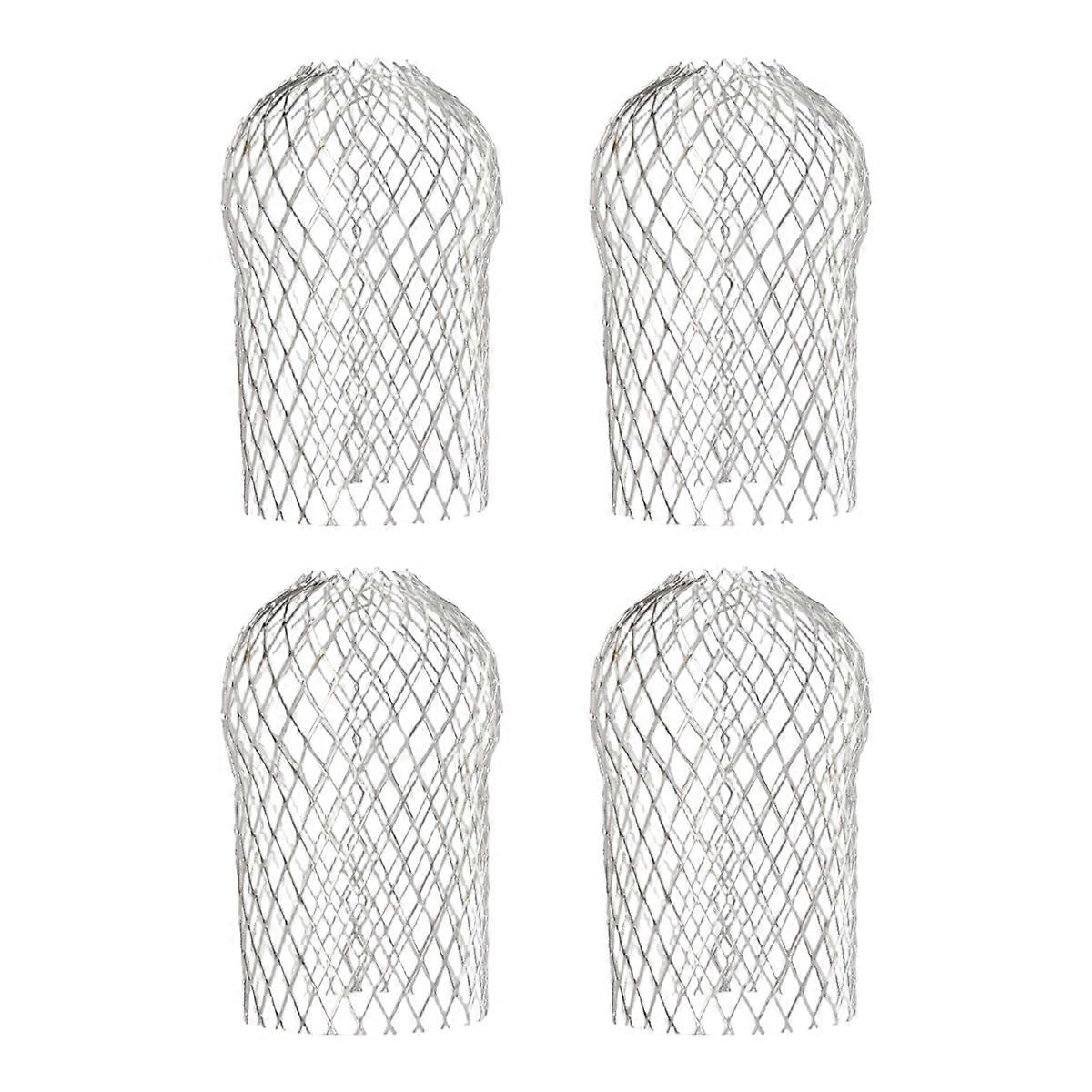 4 Pcs Gutter Downspout Guards 3.5 Inch Aluminum Leaf Filter Strainer Expandable Gutter Downspout Pro