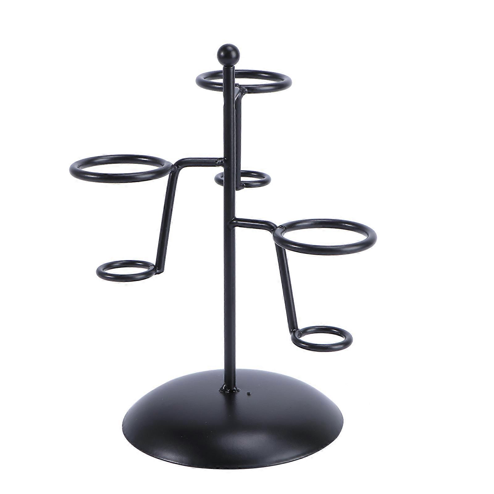 Black Iron Art Ice Cream Rack Stand for Display and Storage Perfect for Parties and Events