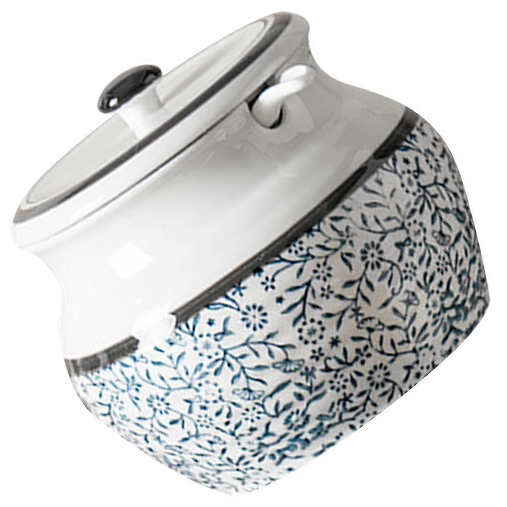 Salt Container for Kitchen Ceramic Jar with Lid for Coffee Bar Restaurant Multi Color Ceramic Material Protection 1 Set