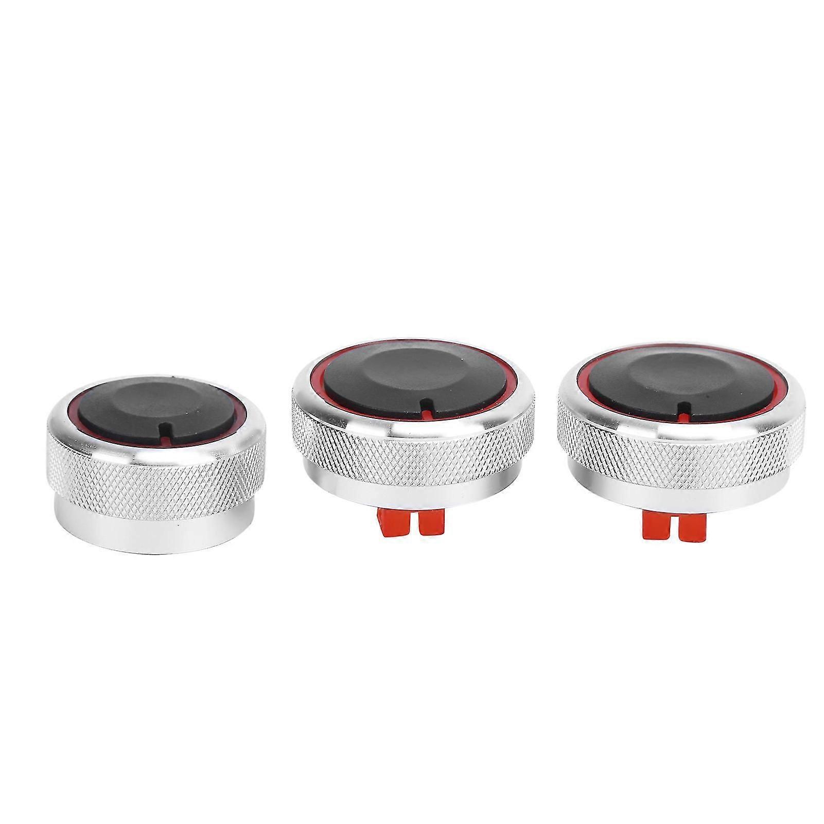 3pcs Car Air Conditioning Knob Interior Climate Controller Replacement Suitable for Hyundai Rena 20102016Silver