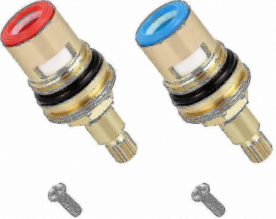 2-Pack Universal Brass Ceramic Disc Tap Valve Insert Replacement