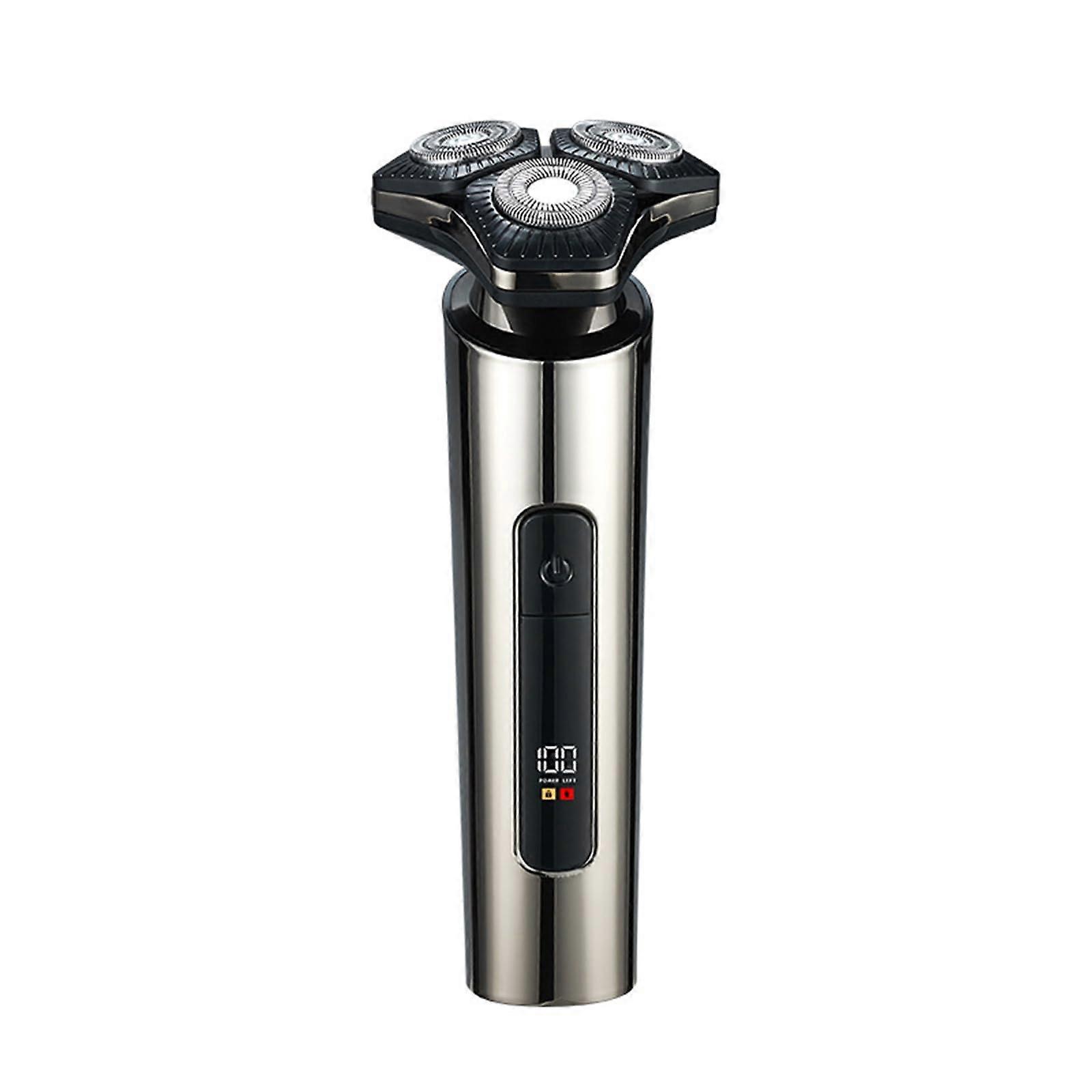 Electric Shaver Rechargeable 3Head IPX7 Waterproof For Men With Beard Trimmer ABS Texture Compact