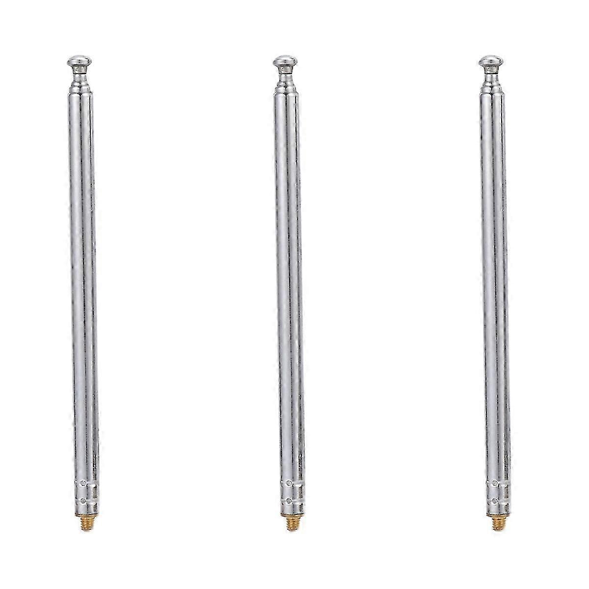 3X RC Model Car 5 Silver 5 Section 3 mm External Threaded Expansion Antenna