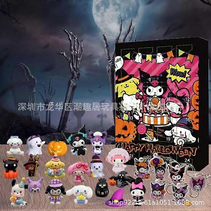 New Sanrio KT Cat Halloween Countdown Calendar Box Sanrio 24-piece Calendar Blind Box