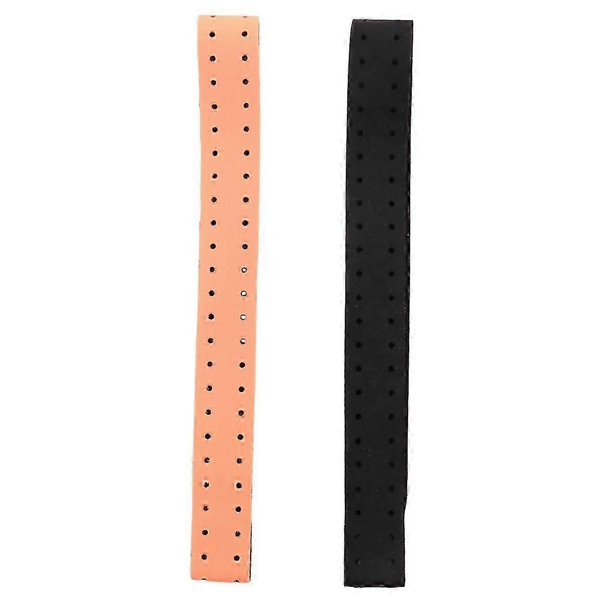 2Pcs Adjustable and Breathable Replacement Armband (Black+Orange)