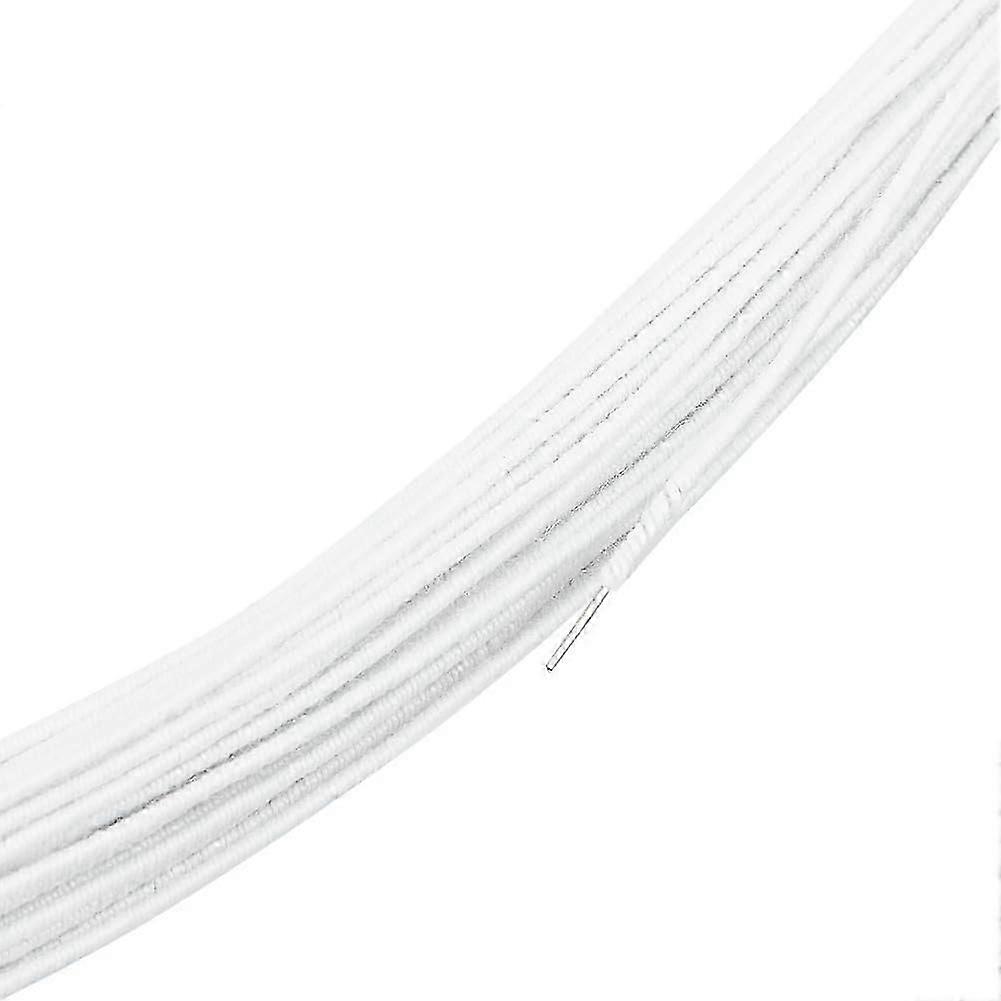 21 Yard White Cotton Covered Millinery Wire Cotton Covered Floral Wire with Metal Wire Inside for Sewing Supplies Brim Making Accessories Diameter: 1m