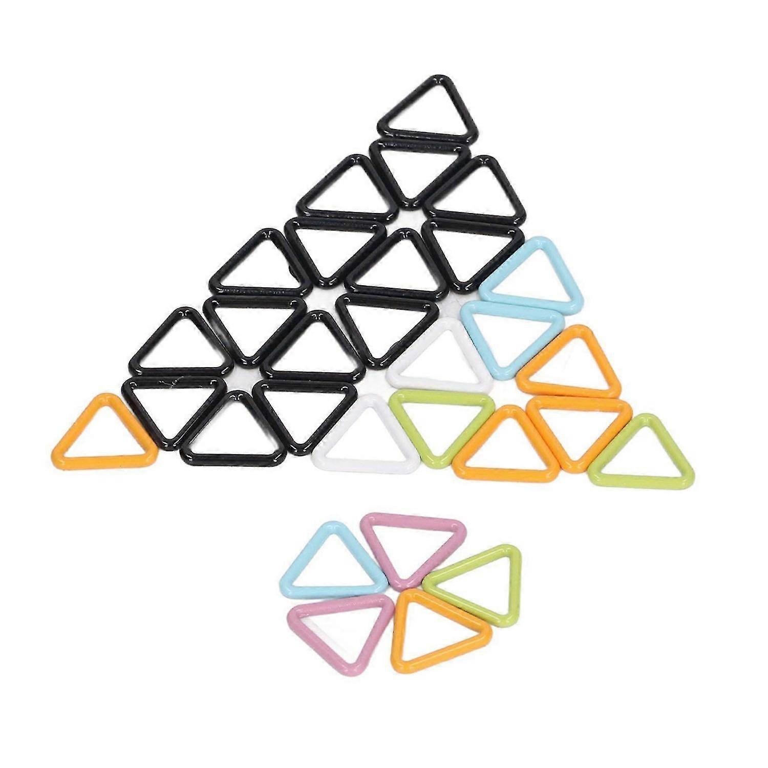 2025 Latest Model 30Pcs Stitch Markers Metal Triangle Pattern Bright Colors