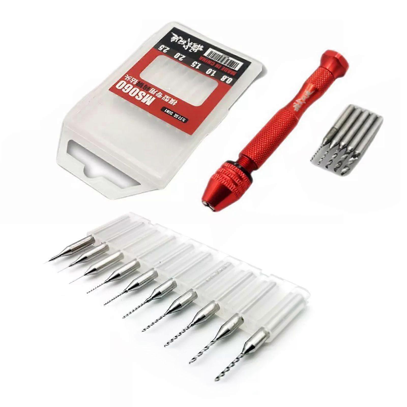 Precision Hand Drill Set Mini for Hobby Tool Carving DIY Model Making9J
