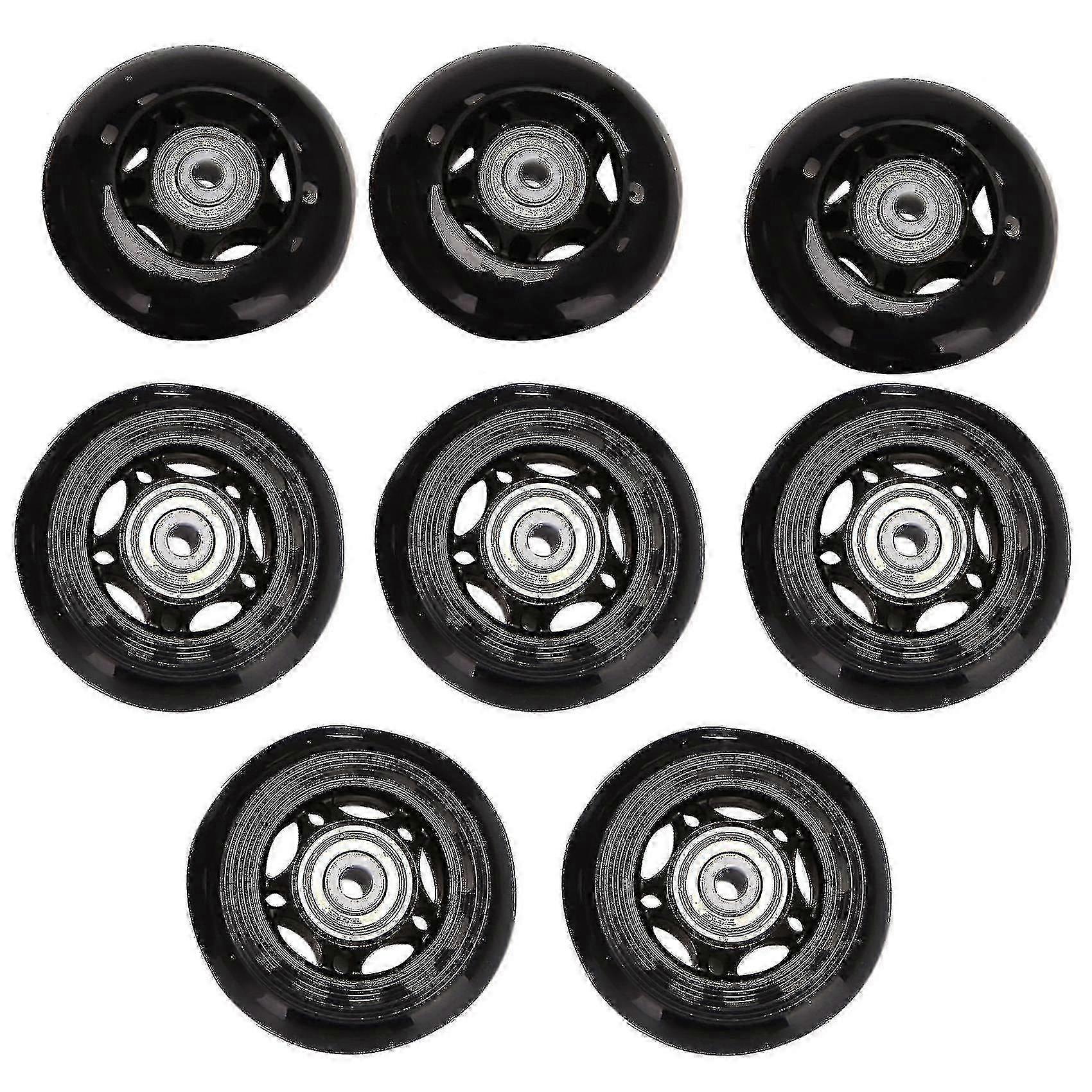 Inline Skate Wheels 64mm 8 Pack Replacement for Indoor Outdoor Roller Skates