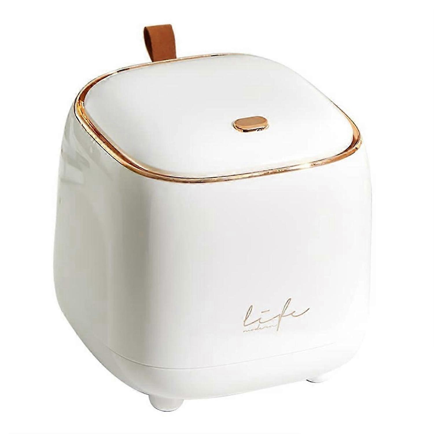 Countertop Trash Can , Waste Can with Type Lid, White