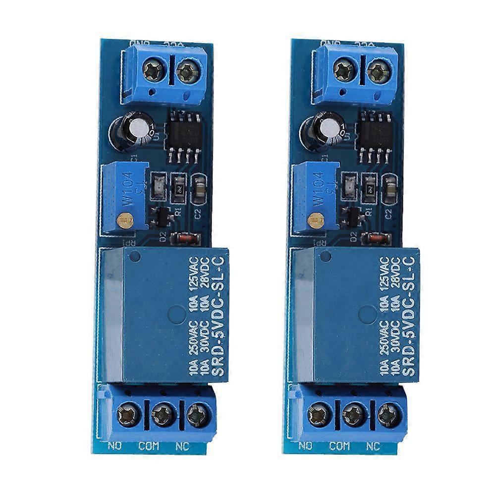 2 Pcs NE555 Relay Module Adjustable 0-10 Second Time Delay Relay Module 5V