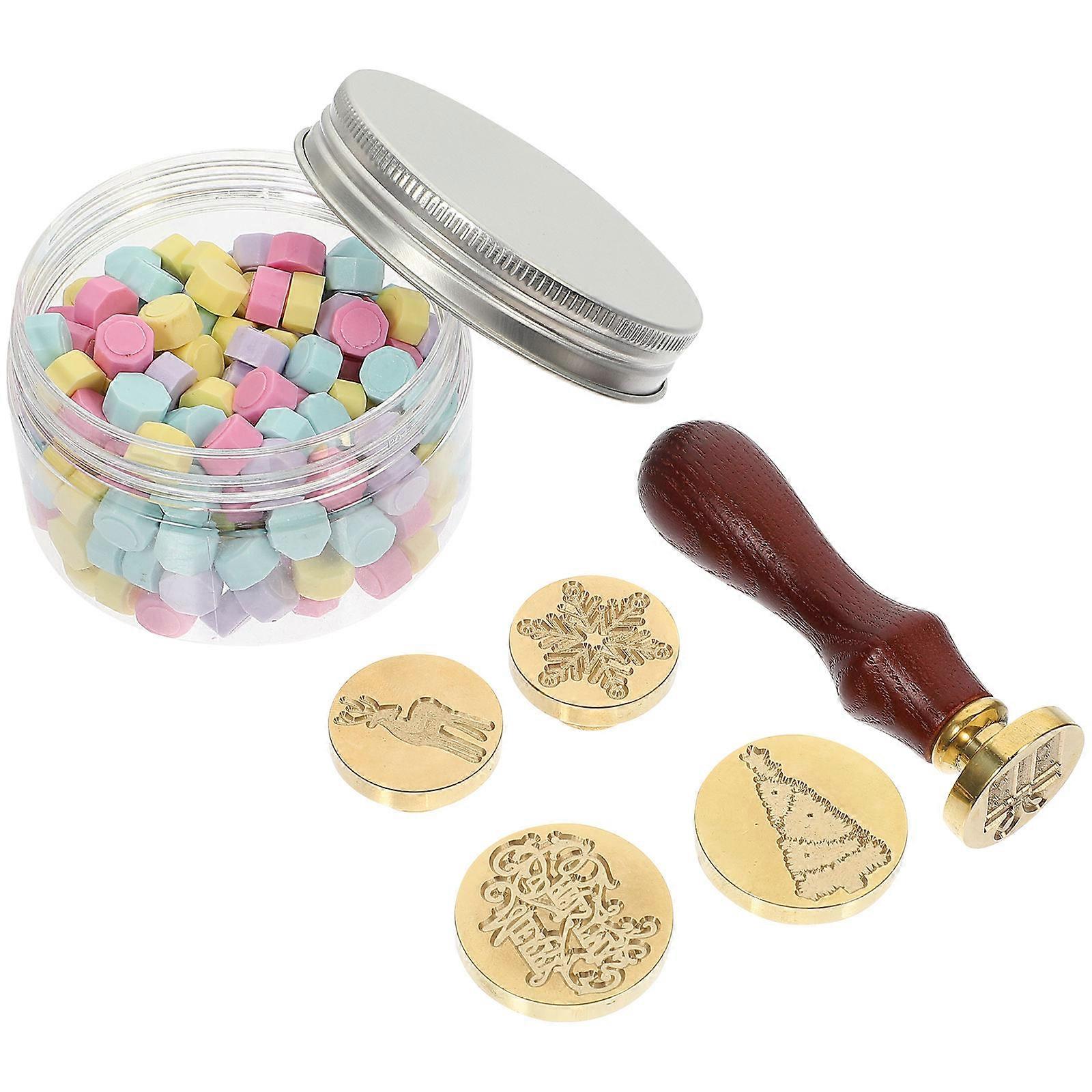 Christmas Wax Seal Stamp Copper Head for DIY 2Sets Sealing Stamp Kit