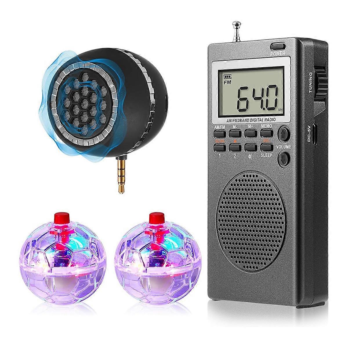 4Pcs Spirit Box Kit with LED Cat Ball & Speaker