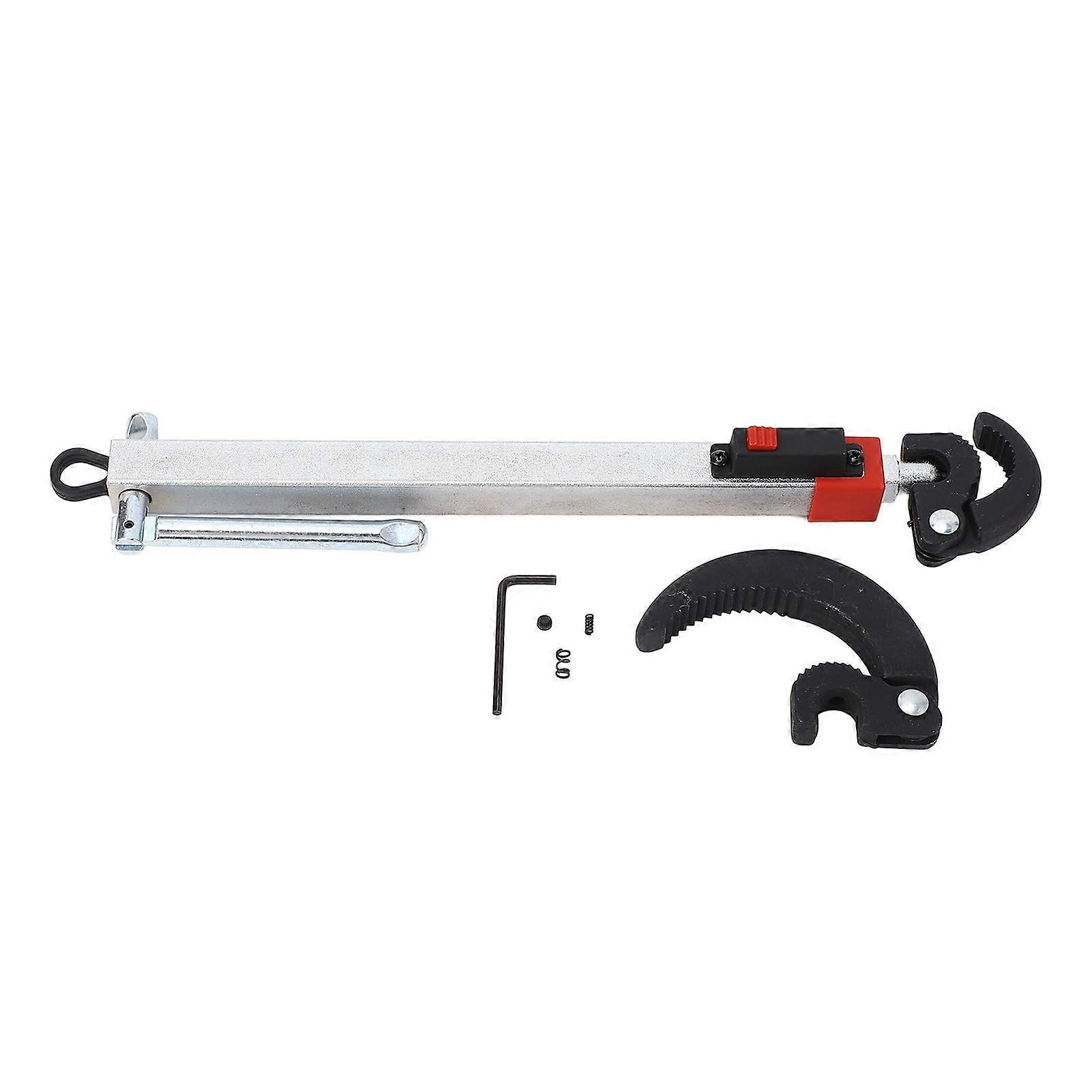 Basin Wrench 250mm 180 Degree Pivoting Heads Telescoping Basin Sink Spanner Plumbing Tool for 10mm To 64mm Diameter