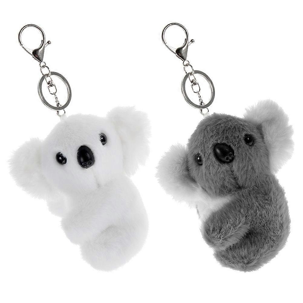 Cute Koala Keychain Plush Pendant for Decor 8Pcs Decorative Key Rings