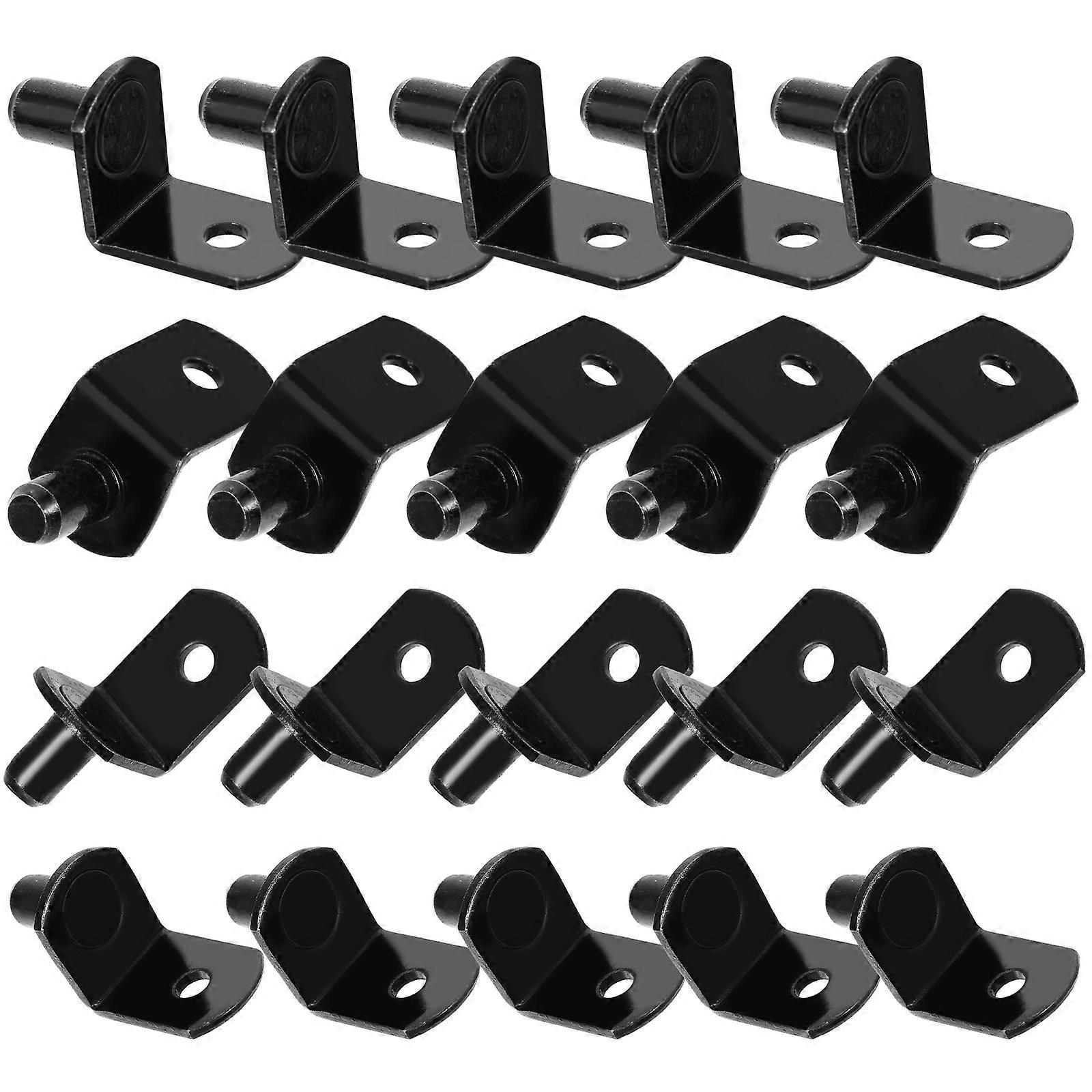 Replacement Shelf Pegs Metal Support Pins for Display Cabinets Cold Rolled Steel Black Stabilize Shelves 40Pcs