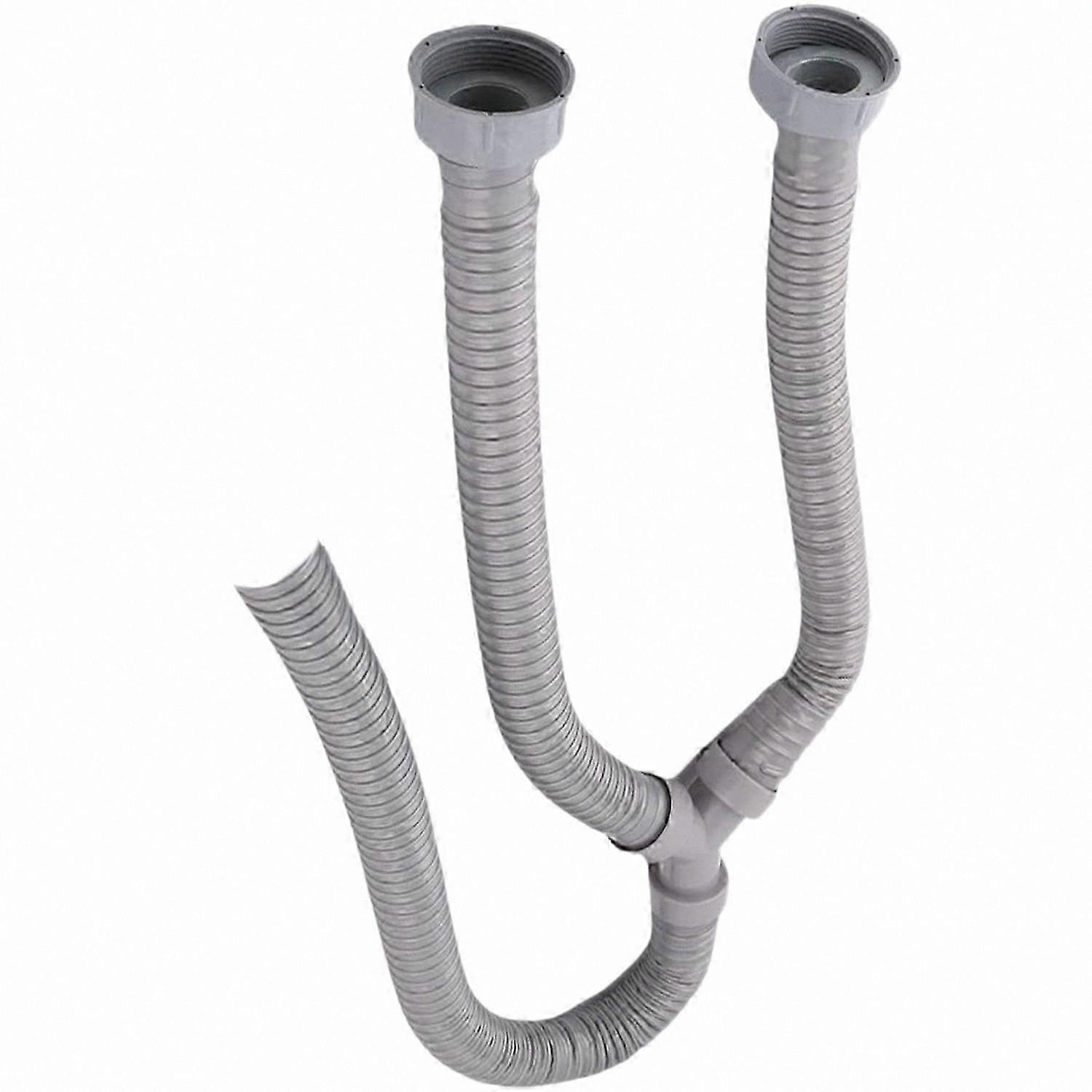 3.5Ft PVC Y-Shaped Washer Drain Hose with 2 Connectors, Interface for Washing Machine Discharge Pipe