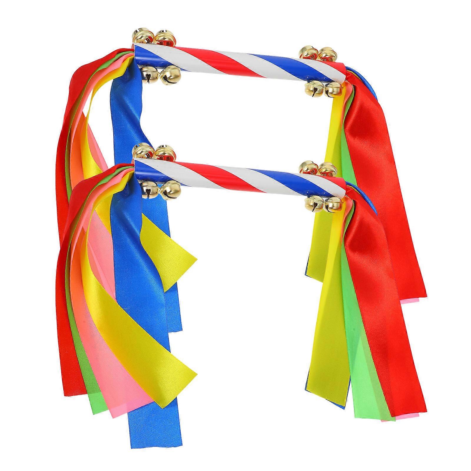 Cheer Poms Props Handheld Cheering with Bells 8Pcs for Performance