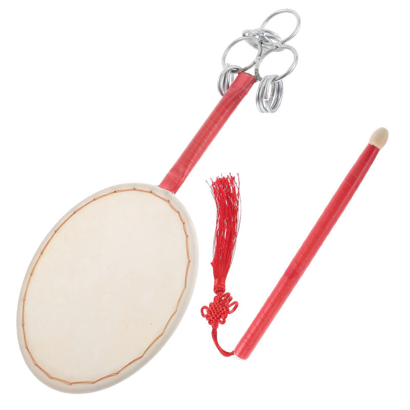 Hand Drum Chinese Style for Music 2Pcs with White Surface and Assorted Color
