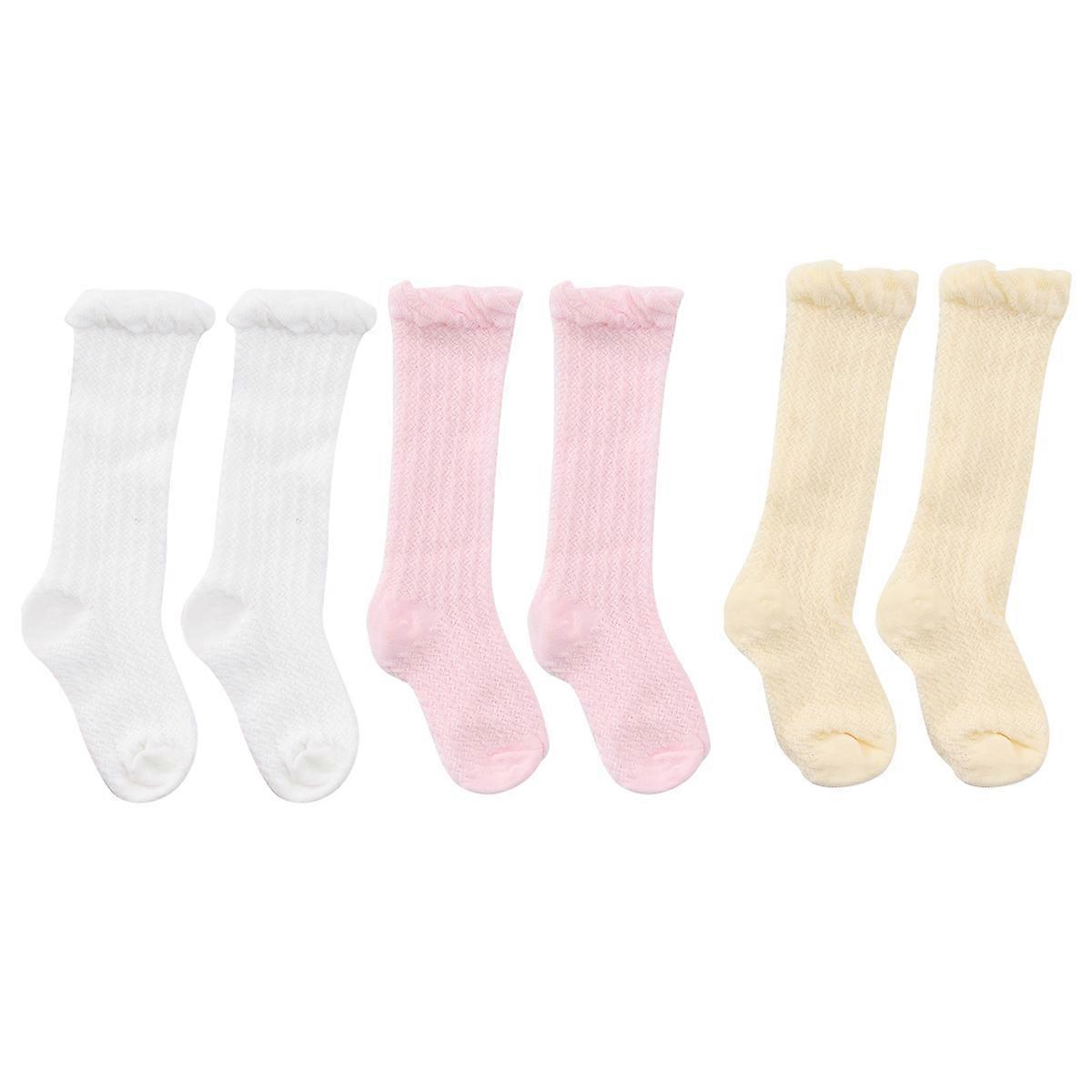 Baby Long Socks Summer Use 3Pairs Breathable Stockings