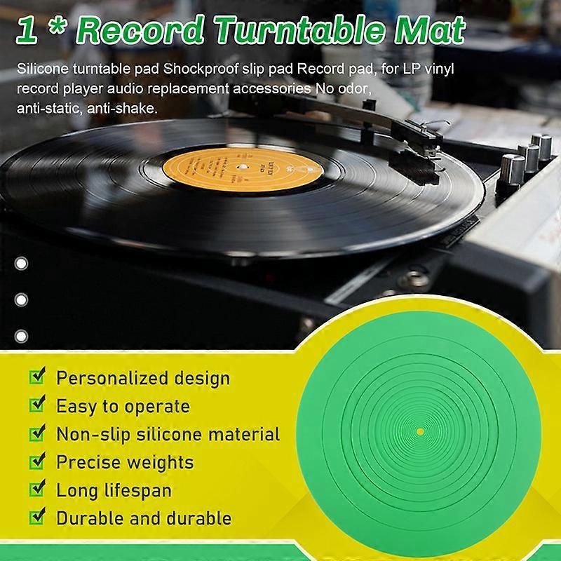 295mm Silicone Turntable Mat Anti-Vibration Slipmat Record Mat E