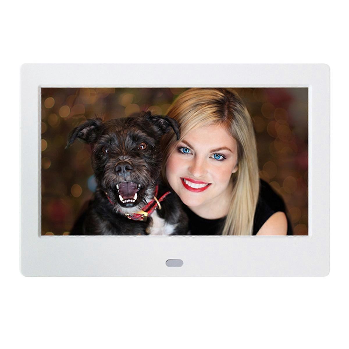 7 Inch HD Digital Photo Frame 800x480 with Remote Control-EU Plug,B