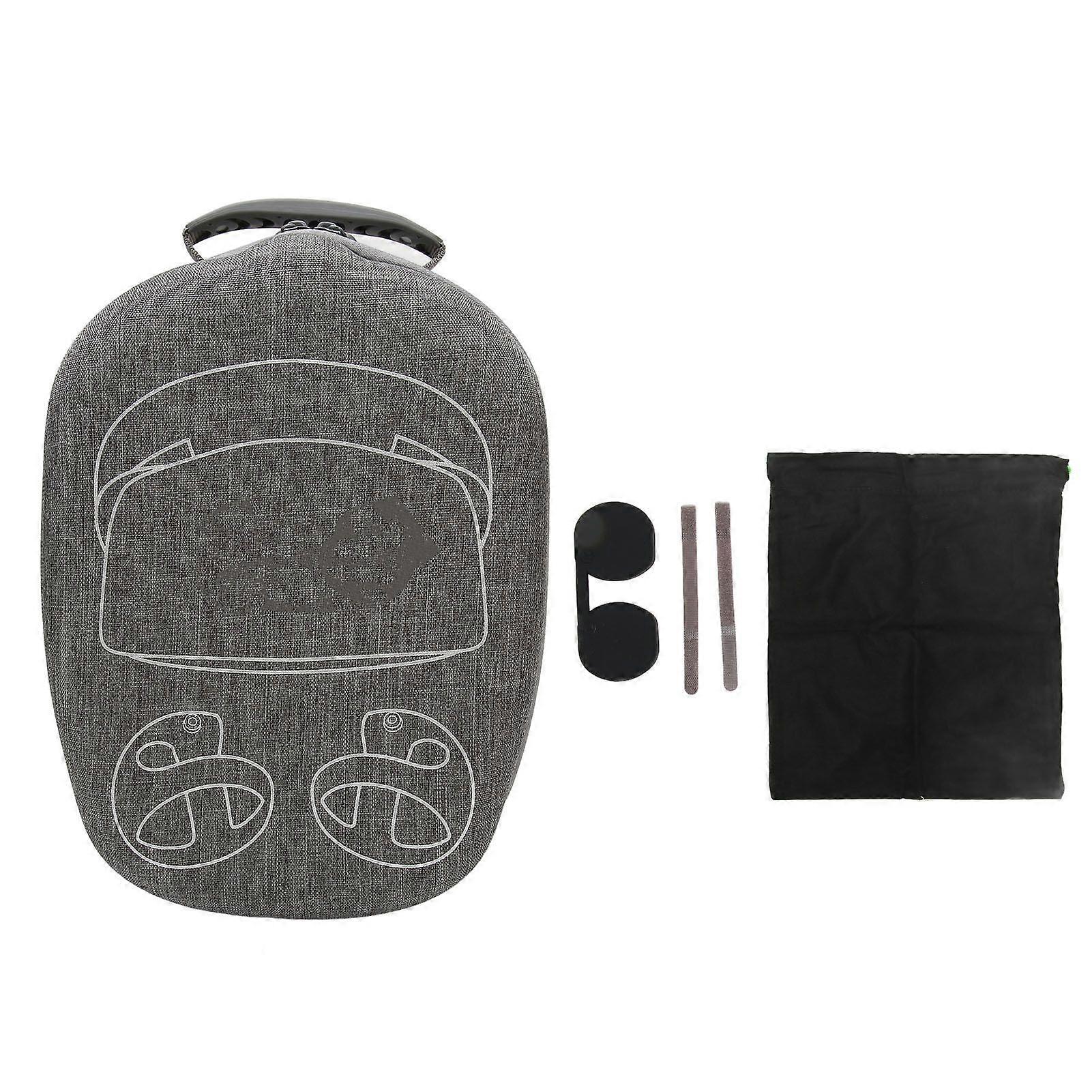 VR Headset Travel Case EVA Gray Anti Fall Portable VR Carrying Case for PS VR2 Headset with Lens Protector Cover
