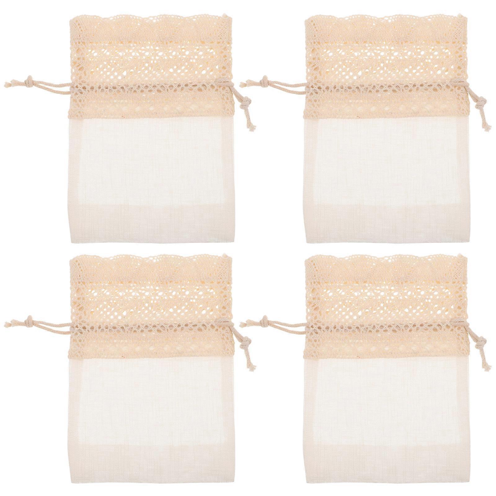 Handmade Cotton Drawstring Bags for Jewelry Storage 12Pcs Kit