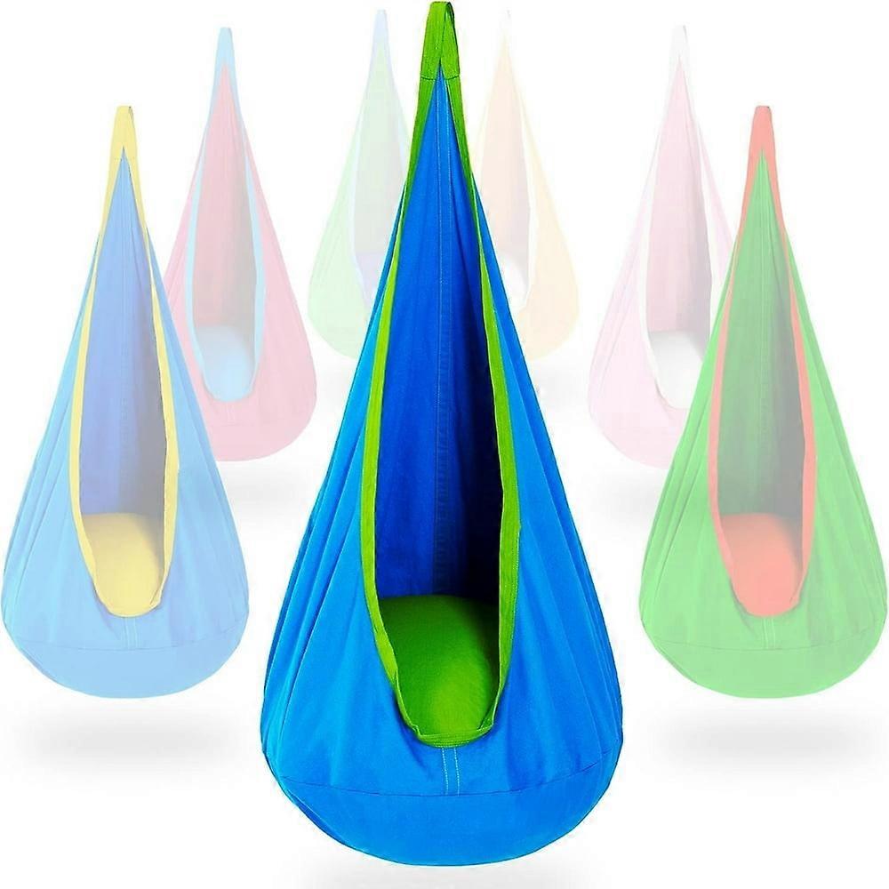 SUGARMOM Easy To Install and Use Kids Hammock Swing Chair Blue