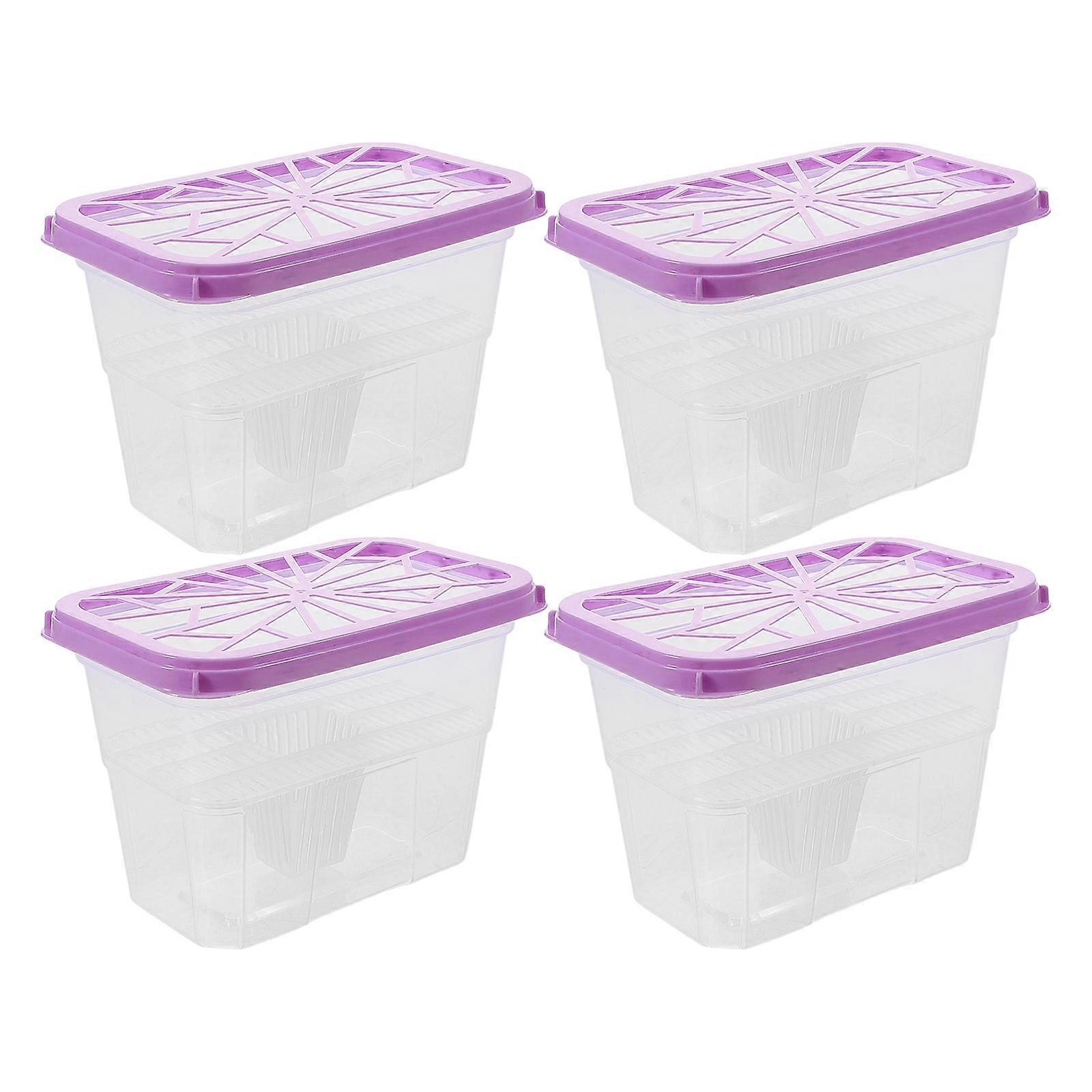 Moisture Absorber Box Plastic Case for Storage Use 20Pcs Violet