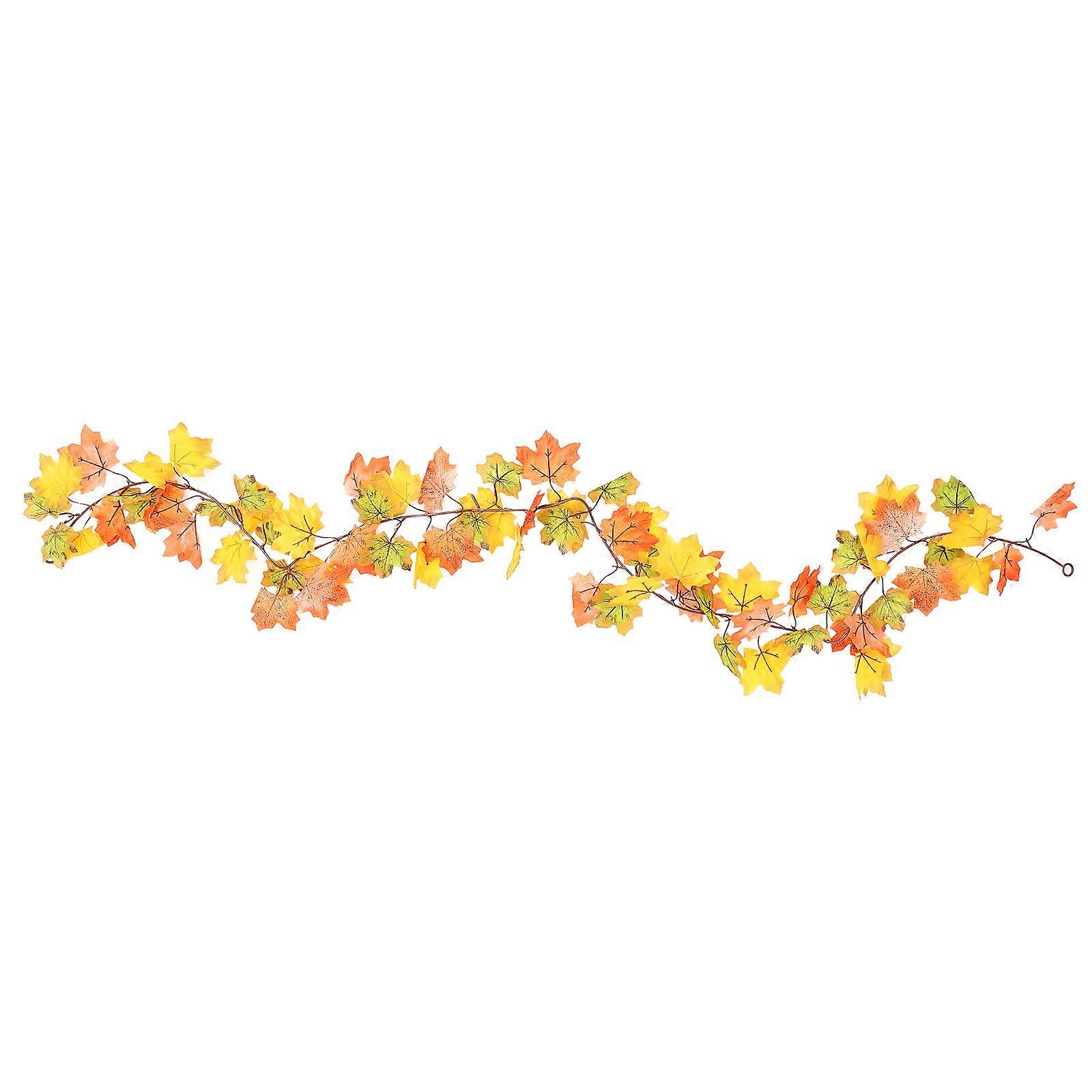 Indoor Hanging Vine Artificial Maple Leaf Garland for Decoration 4Pcs