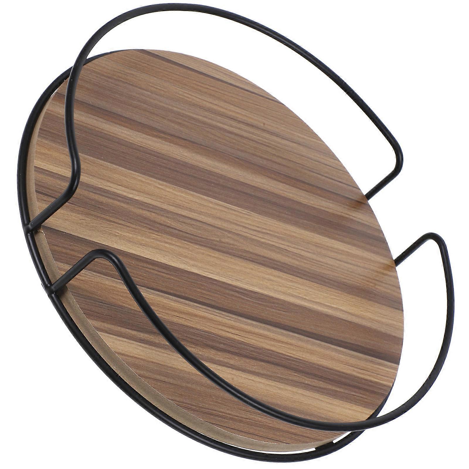 Wood Material Turntable Organizer for Rotating Spice Storage 2Pcs