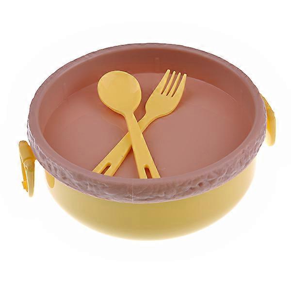 Hamburger Design Three-Tier Plastic Lunch Box Lovely Round Shape