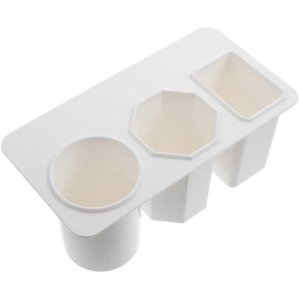 Pencil Holder Plastic Organizer 4Pcs Rectangular Simple Design For Study Room With Multi-Grid Function