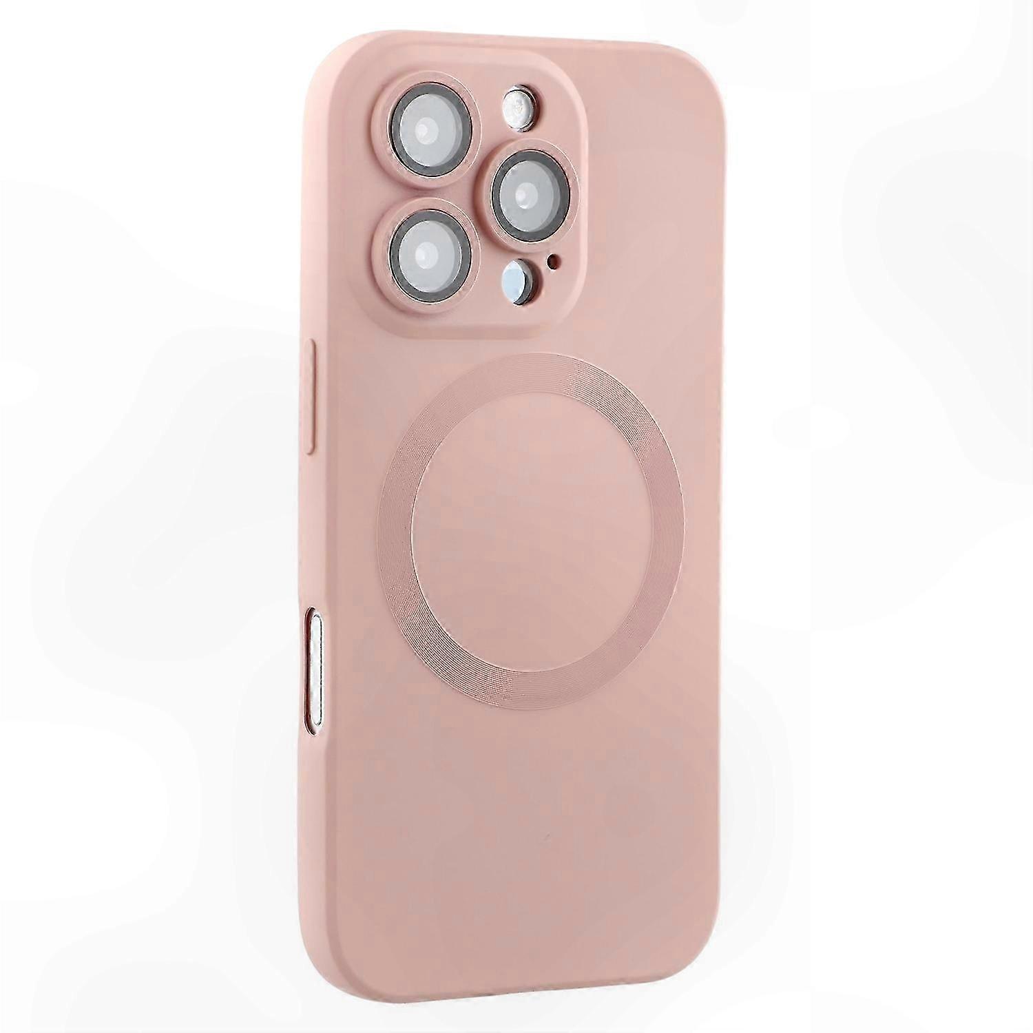 Shockproof Silicone Cover with Tempered Glass Camera Lens Protector for 16 Pro Max - Thin Protective Shell