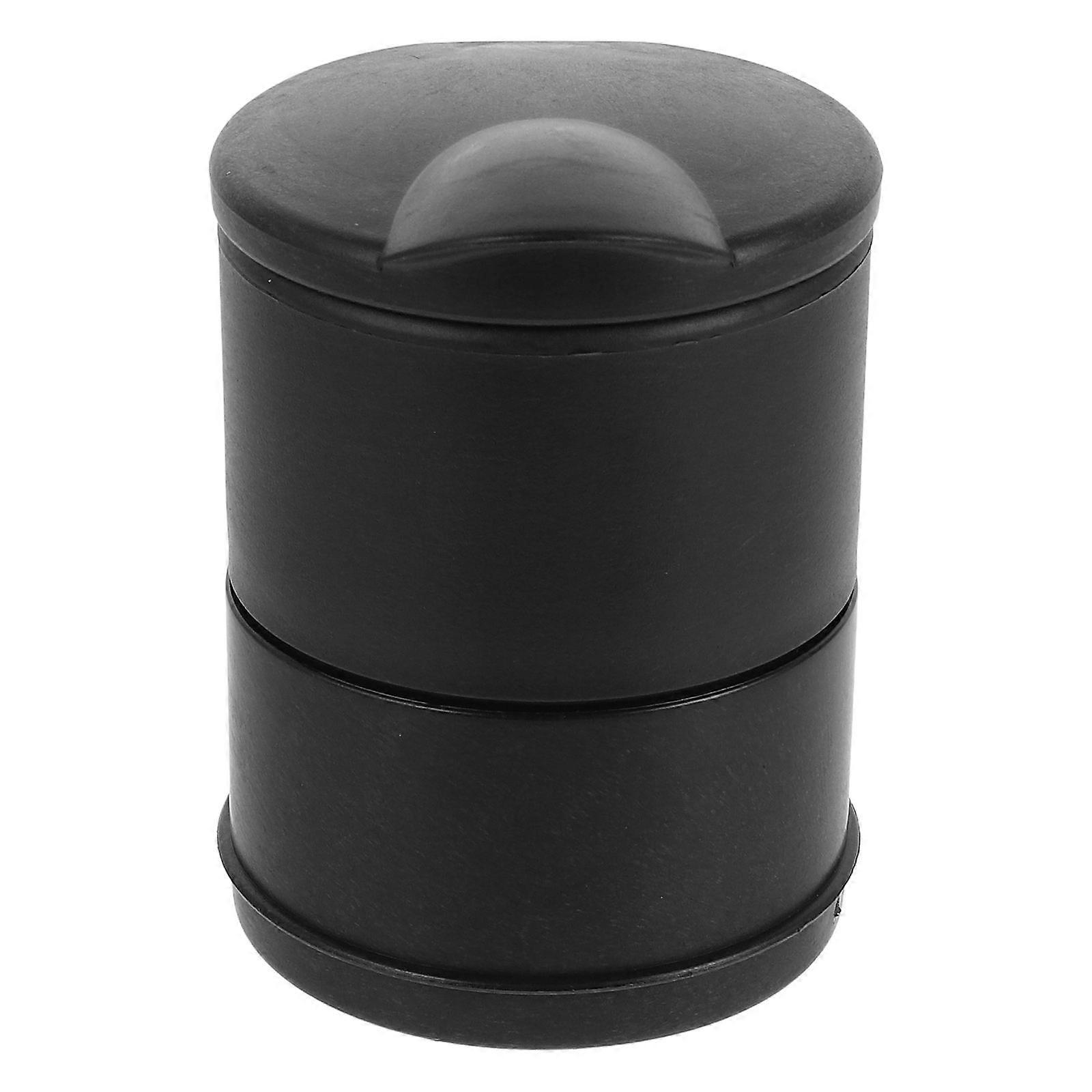 5Pcs Black Car Ash Holder Functional Lid Spill Prevention Ash Storage Container for Smokers Daily Use