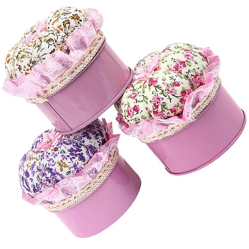 Needle Box With Pin Holder Lid 9Pcs Pink Storage Cases For Sewing Tools During Home Use With Needle Storage