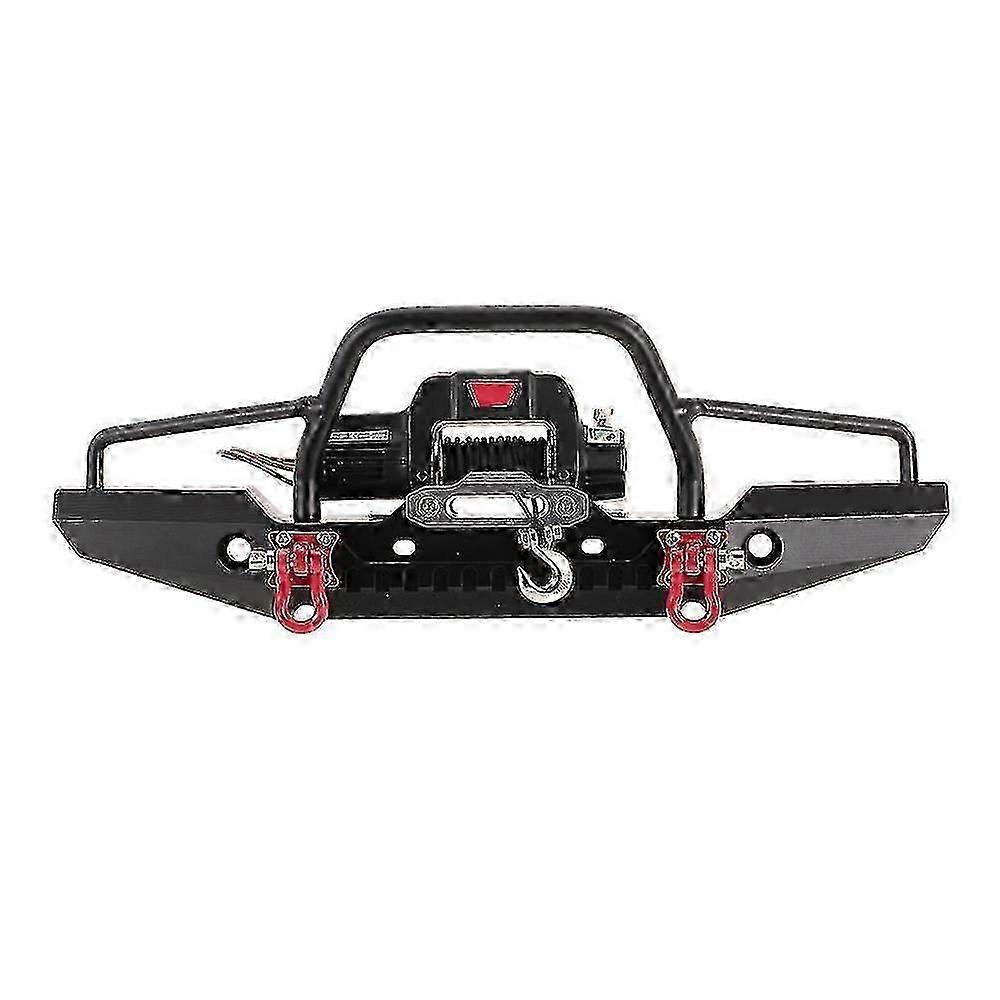 Metal Front Bumper with 2 LED Light Remote Control Electric Winch