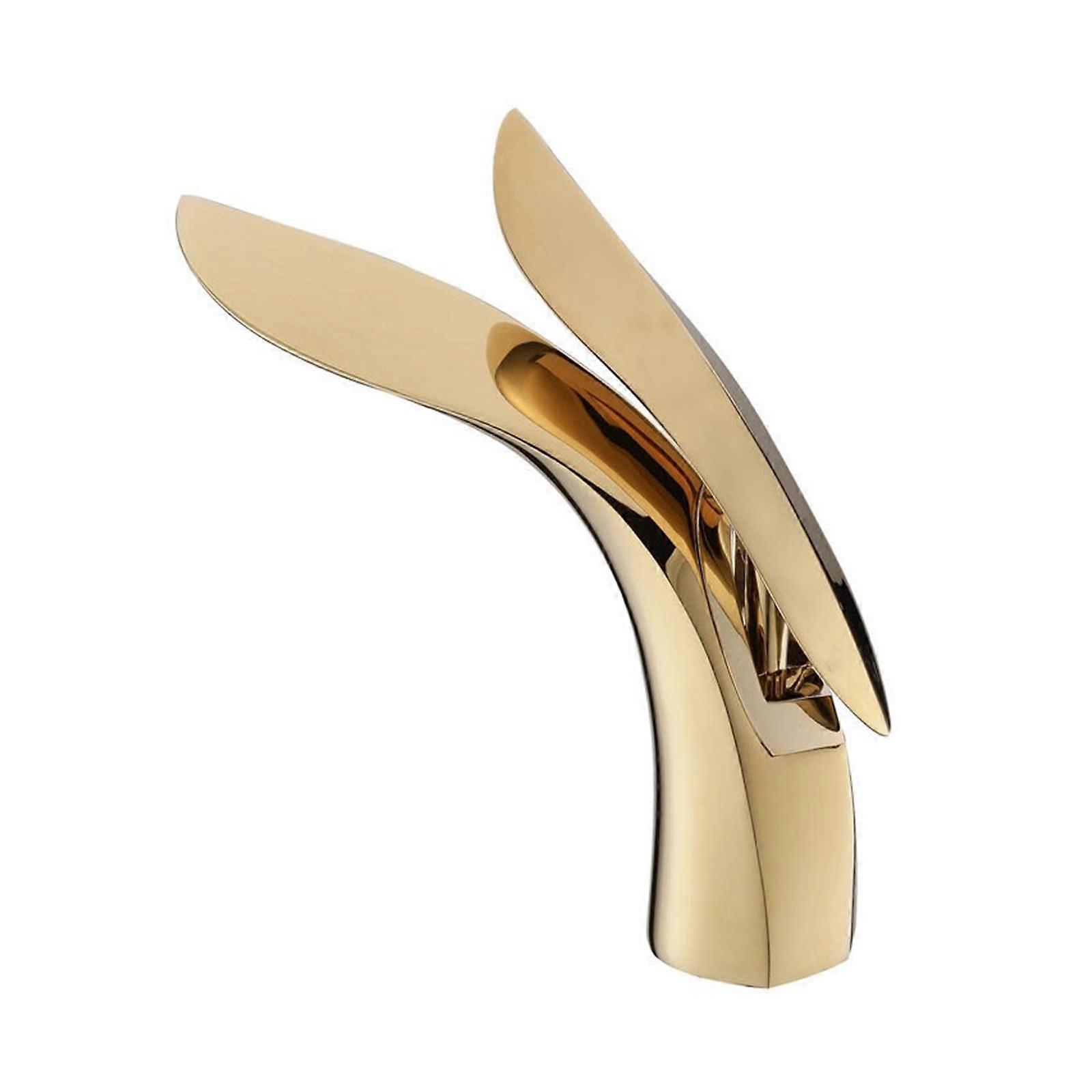 Basin Faucet Bathroom Copper Rose Gold Sink Mixer Tap Single Handle Leaf-Shape Hot Cold 5 Colors Options