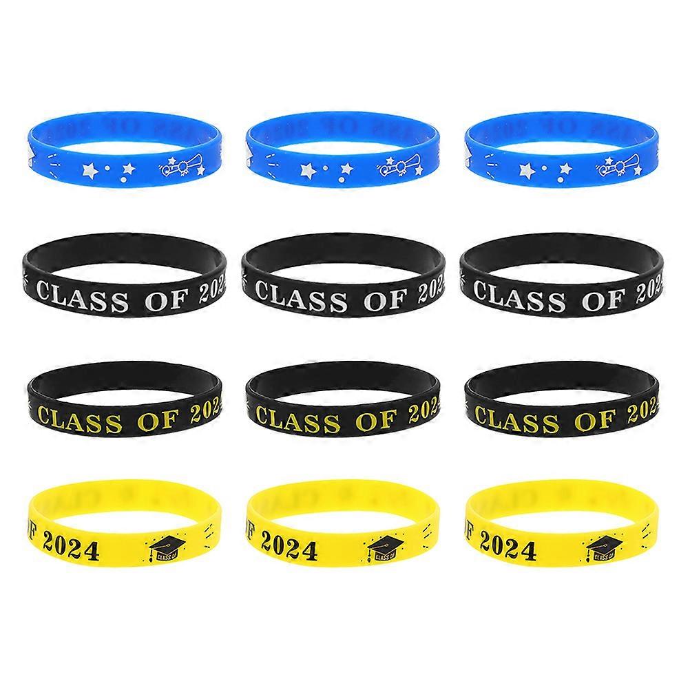 Class of 2024 Bracelets Graduation Silicone Wristband 36Pcs Bundle