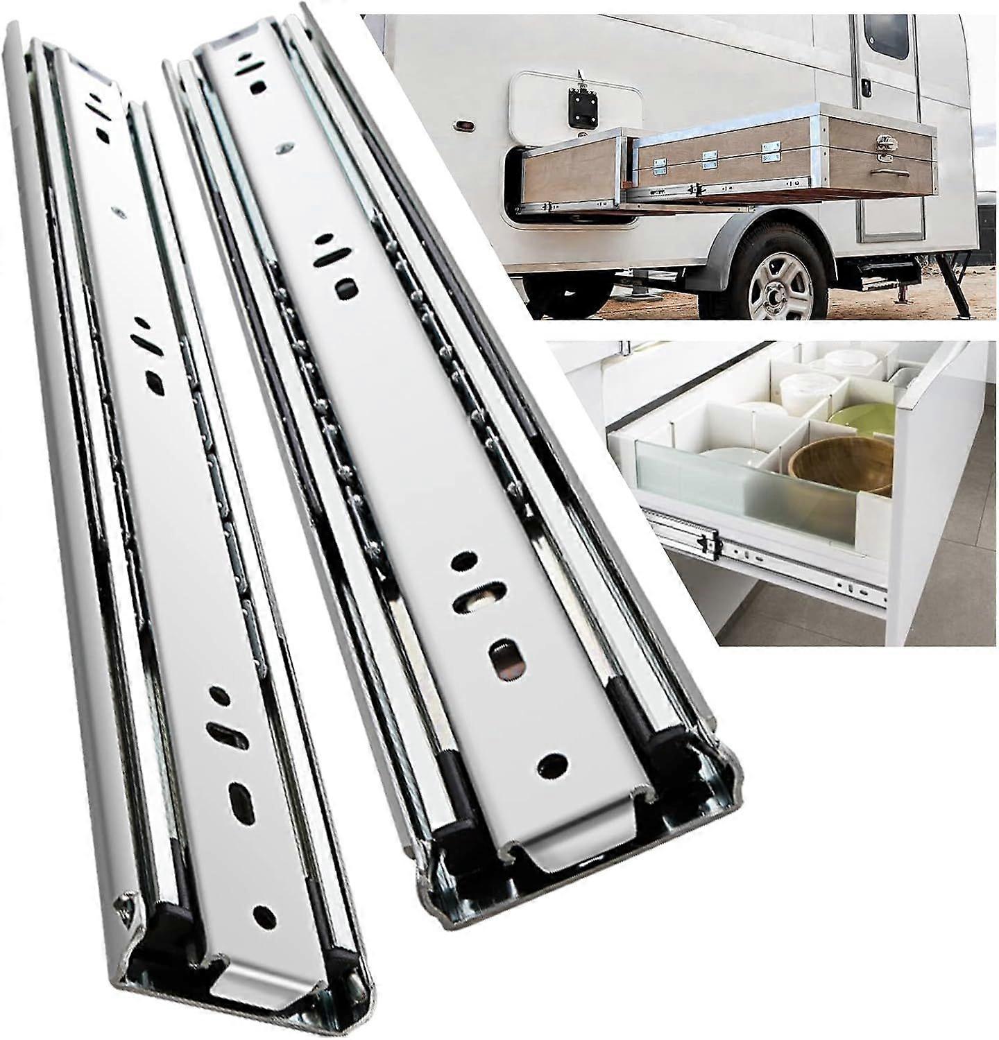Heavy Duty Drawer Slide with Damper Drawer Slide 25kg Load Capacity Ball Bearing 250mm, 1 Pair