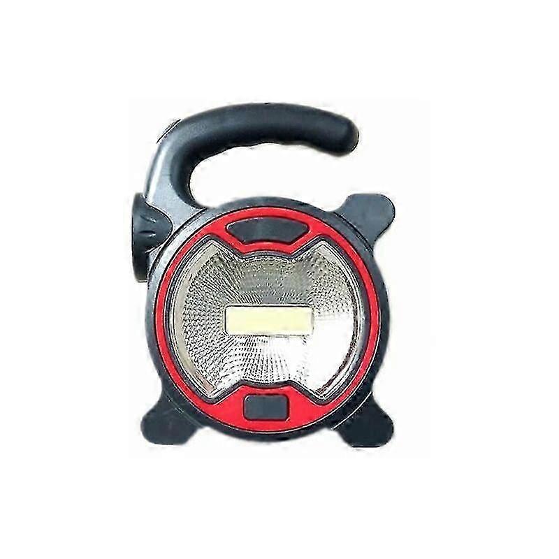 Multifunctional Led Camping Light Portable Cob Camping Light Work Light, Red Battery