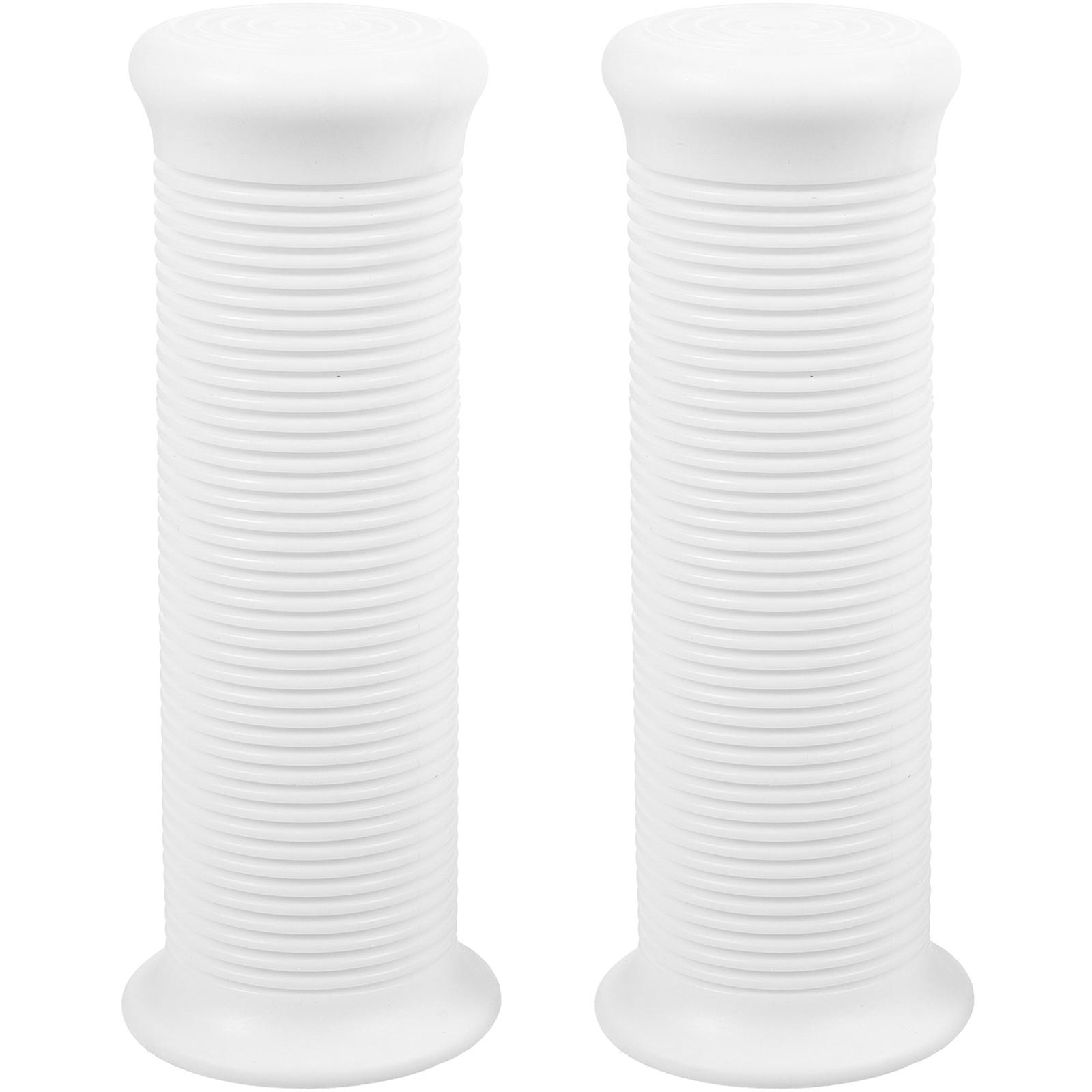 Handle Bar Motorcycle Tpu Vintage Non-Slip Handlebar Grips White 3Pairs