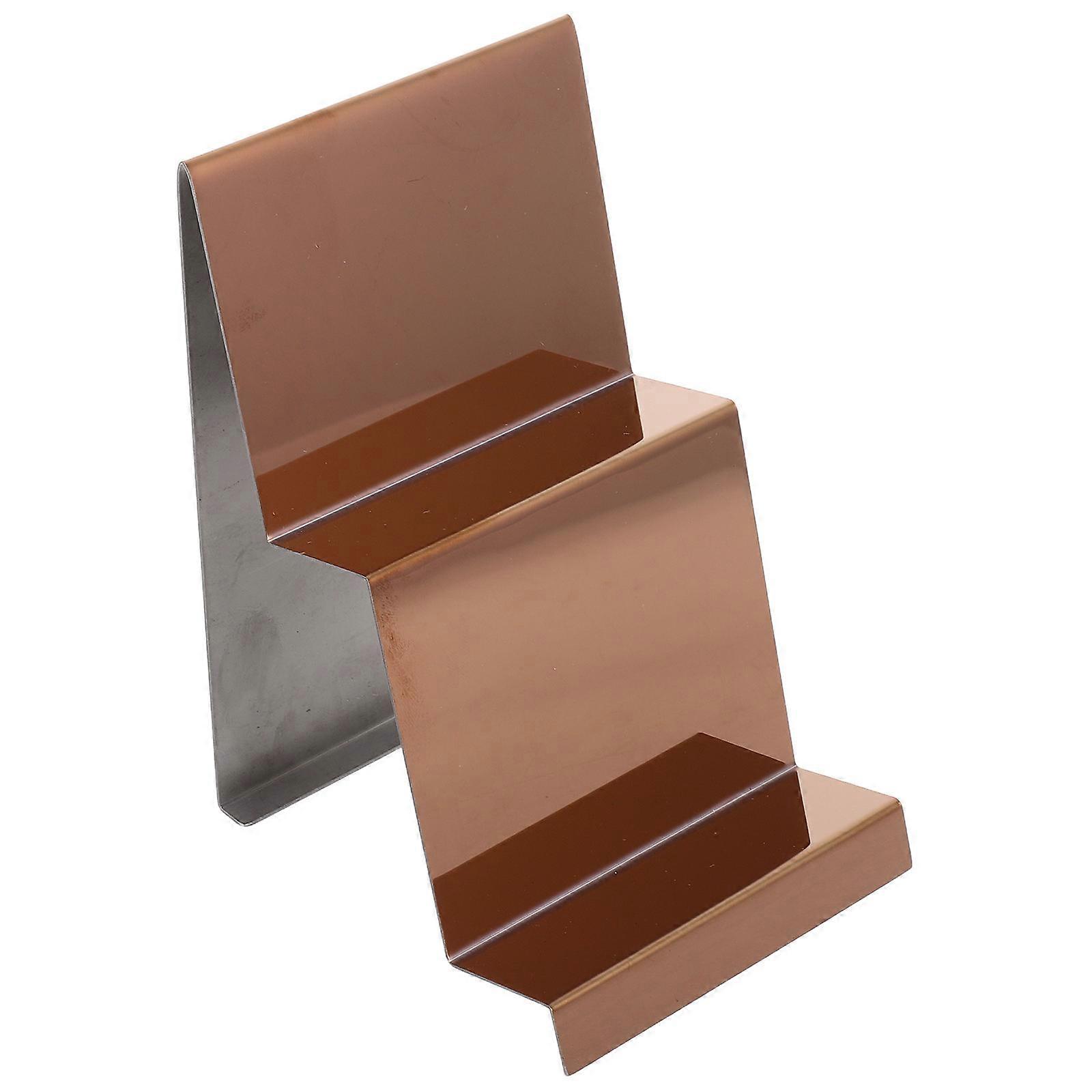 Handbag Wallet Showcase Trapezoidal Design Stainless Steel Purse Display Stand For Shop Owners 1Pack