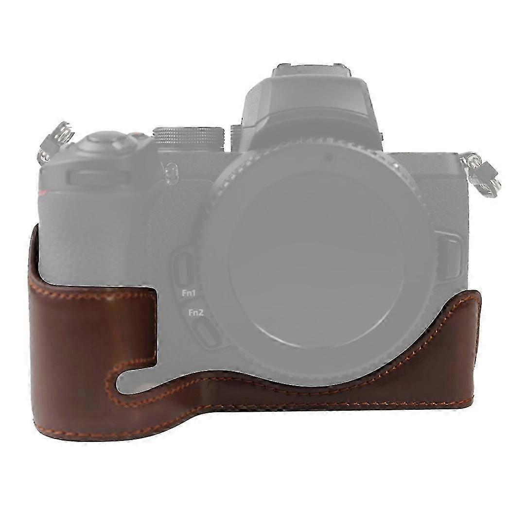 1/4 inch Thread PU Leather Camera Half Case Base for Nikon Z50 26s