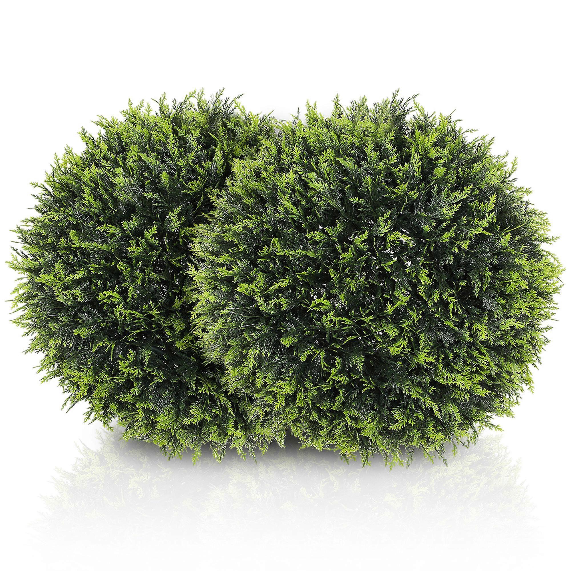 HOMCOM 2-Pack Artificial Cedar Tree 45cm Indoor Decorative Greenery