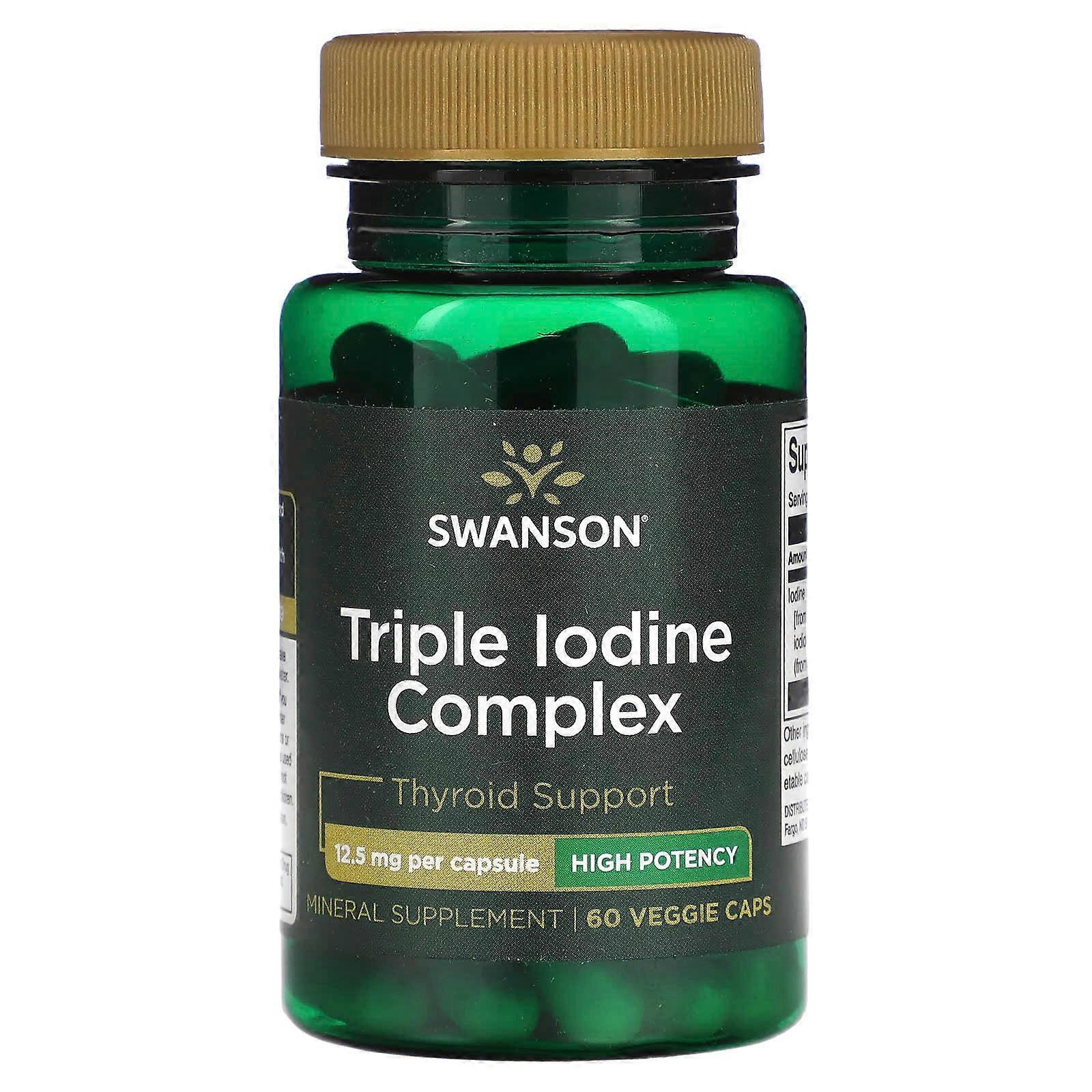 Triple Iodine Complex, High Potency, 12.5 mg, 60 Veggie Caps