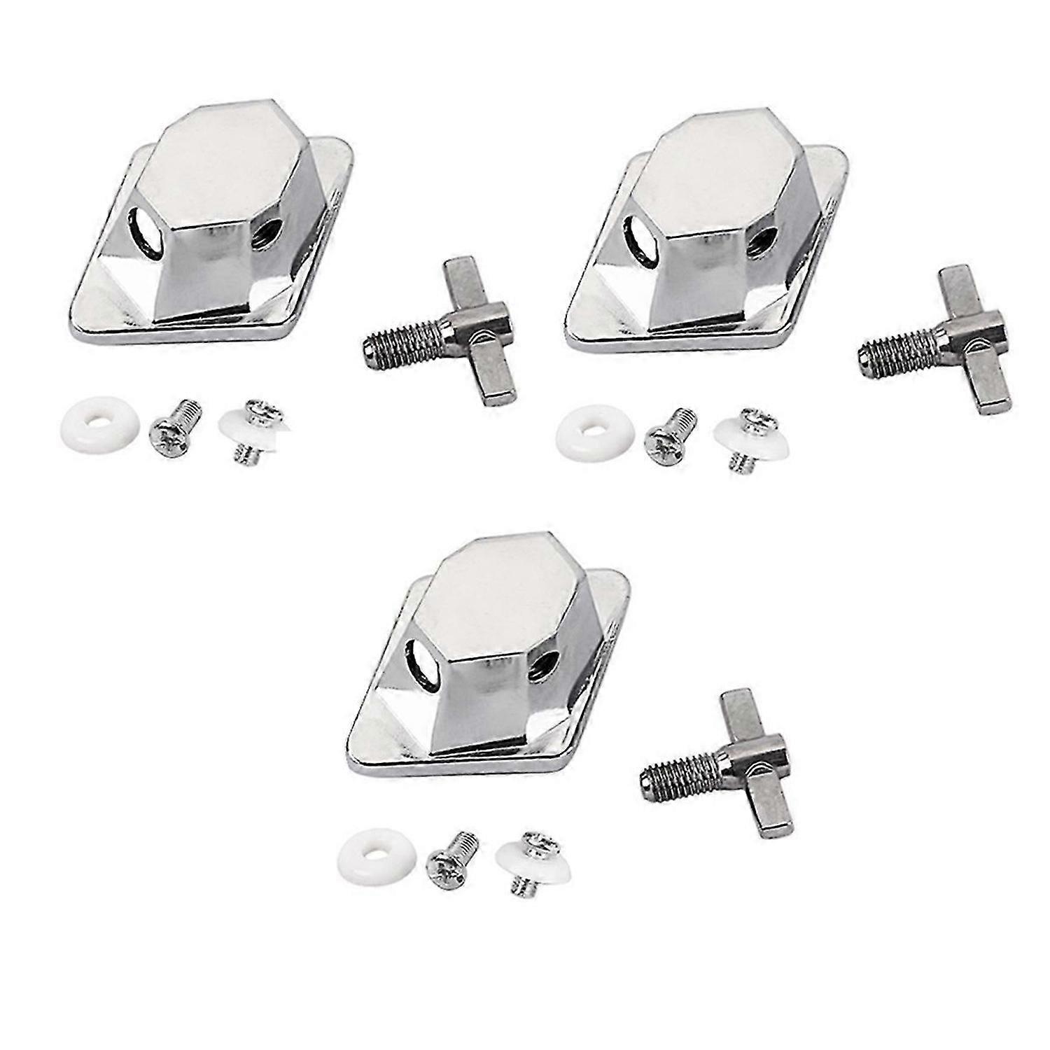 3Pcs Chrome Floor Leg Bracket Connection Base D  Set Parts Accessories Musical Inst ent Accessor